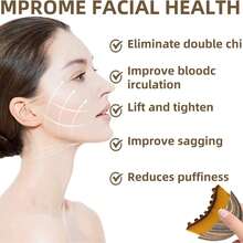 1 Set Cepillo de contorno facial y corporal linfático, masajeador de drenaje linfático para la cara, cepillo de cepillado en seco para la cara, moldeado de mentón y línea de la mandíbula, diseño ergonómico, ajuste preciso a la piel