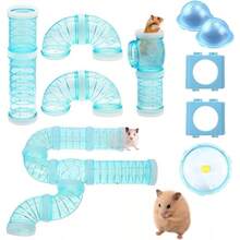 View of 2 Hamster Tubes Kits Hamster Tunnel Adventure External Pipe Transparent ...