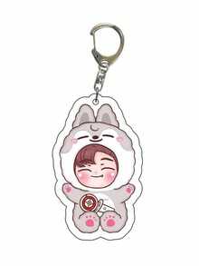 1 Piece, SKZOO,Spell Back Key Chain, Cartoon Photo Card, Bag Pendant, Cheng Xiao Lu Guangxia Cartoon Surrounding, Acrylic Key Chain Animation Surrounding, Party Gifts, Backpack Pendant. - Multicolor - View 14