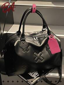 大容量压纹旅行包/手提包，多口袋行李包，独立鞋仓健身包，干湿分离瑜伽包，多功能旅行包，轻便训练包 - 彩色 - 查看 15