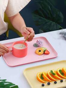 Plateau d'art en plastique. Plateau-repas coloré de restauration rapide. Articles faits à la main. Boîte de rangement. Convient pour un usage domestique, des projets quotidiens, la peinture, les perles (15 x 23 cm)