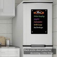 1pc Magnetic Acrylic Memo Board Set - Multi Functional Weekly Plan And Refrigerator Storage Box, Kitchen/Office Refrigerator Notepad, Weekly And Monthly Plans, Reusable Shopping List And To-Do List Manager, Transparent Note Holder, Can Be Used For Notes, Messages, And Writing, Erasable, Can Be Used As A Magnetic Refrigerator Sticker, Equipped With 6 Whiteboard Pens - Multicolor - View 10