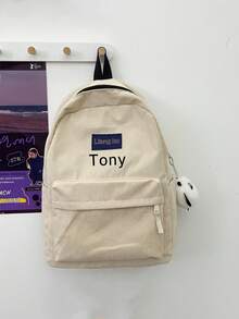 Customize Your Own Backpack For A Casual And Versatile Look. You Can Print Your Name, Letters, Lucky Numbers, And More. Perfect For Everyday Wear, Such As Going To School, Dance Class, And Traveling. Perfect As A Birthday Gift For A Friend Or Daughter, A Souvenir Bag, A Christmas Gift, Or A New Year'S Gift.Without Badge, Picture Is For Reference Only