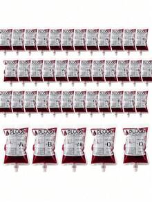 10 件装 - 饮料血袋，10 个静脉输液袋，用于万圣节派对装饰，可重复使用的饮料袋，用于主题派对的活血，化妆舞会，吸血鬼，僵尸，护士毕业派对道具秋季，圣诞节 - 彩色 - 查看 9