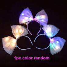 LED 蝴蝶结发光头带，可爱蝴蝶结头带仙女服装拍照，夜光霓虹狂欢派对狂欢节女士成人生日圣诞礼物派对用品 - LED蝴蝶結髮箍 - 查看 12