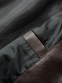 Męska kurtka motocyklowa na jesień/zimę, koreański modny skórzany płaszcz ze stójką i kołnierzem ze skóry PU