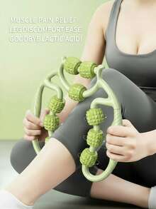 1 Massaggiatore ad anello, Rullo in PP per massaggio alle gambe, Attrezzatura per il rilassamento, Morsetto per gambe da yoga per il sollievo muscolare, Attrezzatura fitness per il massaggio e il rilassamento, Morsetto circolare per gambe con 12 ruote, Rullo massaggiatore per punti di attivazione, Attrezzatura per il massaggio, il rilassamento e l'allungamento muscolare