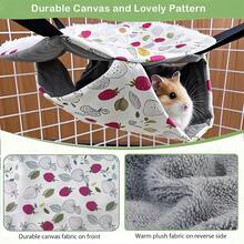 Small Animal Hideaway& Hammock, Cozy House With Roof For Small Pets To Sleep And Hide - Washable Pet Cave& Hideout Corner, Hanging Hammock Hideout Bed, Cage Accessories For Guinea, Hamster, Rat, Glider, Squirrel, Ferret, Kitten, Squirrel, Chinchilla