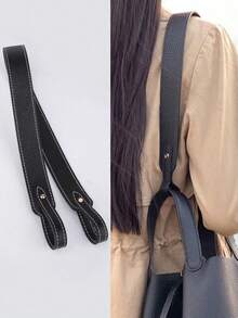 1pc Litchi Grain PU Wide Strap, Suitable For Picnic Bag, Bucket Bag, Handbag Strap Replacement, Adjustable Shoulder Strap For Underarm Bag, Rivet Bag Strap DIY Replacement - Multicolor - View 13