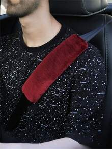 2Pcs Soft Car Seatbelt Cover Sheepskin Seat Belt Pillow Pad Seat Belt Strap Cover Shoulder Pads For Bag Car Accessories - Multicolor - View 6