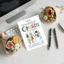 Tarjeta de felicitación de Navidad y cumpleaños para familiares y amigos - Tarjeta festiva divertida y humorística para cualquiera, 1 paquete