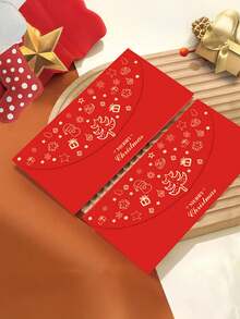 1/5/10 pezzi Buste regalo di Natale, Buste rosse, Buste per contanti con design in oro a tema natalizio, Decorazioni per Capodanno, Accessori per feste e atmosfera natalizia, Regali di Natale, Decorazioni per feste di matrimonio e compleanni, Decorazioni natalizie per la casa, Decorazioni invernali per la casa - Multicolore - Visualizzare 5
