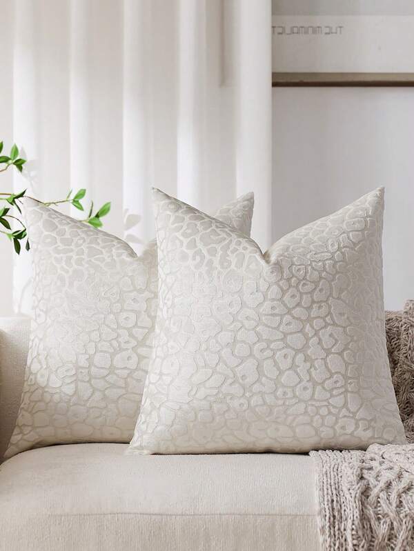 1 funda de almohada con estampado de leopardo (no incluye el relleno de la almohada), funda decorativa cuadrada de terciopelo jacquard moderno, adecuada para sofá, cama, dormitorio, vacaciones, decoración de fiestas, regalo, decoración del hogar, para todas las estaciones