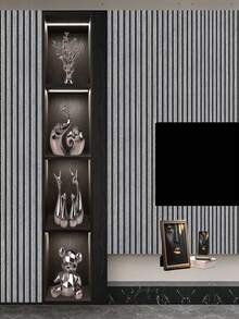 1 rouleau, panneau mural 3D autoadhésif de 40 x 300 cm avec grille, papier peint en mousse, papier peint rectangulaire en plastique épaissi pour la décoration de surfaces incurvées de plafond et de cloison intérieure. Peut être découpé librement pour la rénovation murale. Stickers muraux, papier peint, décoration murale, décoration de chambre, décoration de cuisine, décoration de la maison.