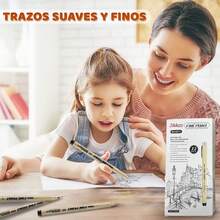 12 Piezas Bolígrafos de Dibujo Negros, Bolígrafos de Tinta, Estilógrafo con Punta Fina de 0.23-3 MM, para Caligrafía, Dibujar, Escribir, Diseñar, Cómic - 12 - Ver 2