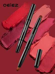 OEIEZ 双头唇刷，可伸缩唇刷，用于口红唇彩的化妆刷，用于日常旅行化妆，荧光笔和遮瑕刷唇部化妆刷