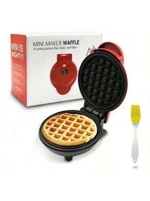 DMA Waflera Redonda Eléctrica para Waffles Fácil Limpiado Antiadherente Color Rojo - Multicolor - Ver 2