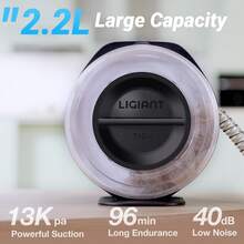 DOVAMAN Cordless Pet Grooming Vacuum Cleaner Set, 7-In-1 With Clipper, Claw Grinder, De-Matting Brush, Quiet, 2.2L Dust Container, For Home, Outdoor & Car - EU C Type Plug(220-240V) - View 7