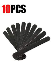 50 件装专业双面指甲锉 100/180 号指甲锉 砂纸板 黑色美甲修脚工具和指甲缓冲锉 - 黑色 - 查看 11