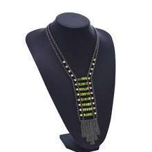 1 Peça Colar Vintage Multicamadas, Colar de Suéter Retrô com Pingente de Borla e Corrente, Design para Mulheres