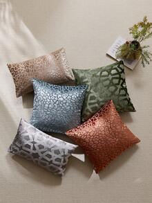 1 件棕色豹纹抱枕套（不含枕芯），现代提花天鹅绒面料，动物图案方形装饰靠垫套，适用于沙发、床、卧室、节日装饰、派对装饰、礼品、家居装饰，四季皆宜 - 棕褐色 - 查看 8