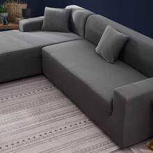 1pc Contemporary Stretch Sofa Slipcover Set – Elastic-Band Closure, Non-Slip T-Cushion Design – Machine Washable Milk Fiber Fabric – Polyester & Spandex Blend – Home & Office Furniture Protector,Home Decor,Sofa Slipcovers - Multicolor - View 10