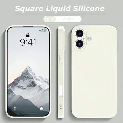 Ốp lưng điện thoại silicon lỏng màu trắng trơn, tương thích với Samsung Galaxy S25 Ultra và 13/16 Pro Max/11, phù hợp với các dòng máy A06/A16/A26/A36/A56/A15/A35/A55 và nhiều dòng khác, phiên bản quốc tế, không phải phiên bản nội địa. Quà tặng mùa xuân.