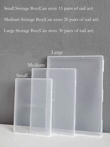 1件大容量美甲可穿戴指甲收纳盒透明指甲油展示相册防尘收纳盒美甲样品展示盒多尺寸加厚PP材质收纳盒