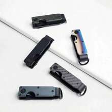 Smooth Aluminum Key Organizer - Compact Metal Keychain | Simple, Lightweight, Portable, With Safety Twist Lock | Scratch-Resistant, Ideal Gift For Men And Women, Cute Keychain - 黑色 - 查看 11
