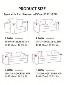 1pc Christmas Print Sofa Cover (Including 1pc Cushion Cover), Red Christmas Pattern, Dirt-Resistant & Pet-Scratch-Proof, Machine Washable, Home Decor Suitable For Living Room & Office - Red - View 5