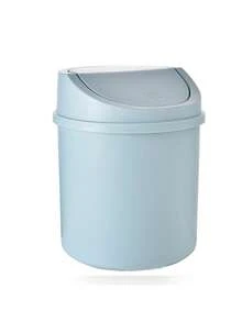 1个带盖迷你垃圾桶，INS风桌面小型垃圾桶，塑料桌面废纸篓，旋转盖设计防止异味泄漏，可用于存放果皮和纸屑，适用于浴室、家庭办公桌、咖啡桌、办公室、客厅、书房等场所。 - 彩色 - 查看 9