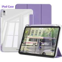 For IPad Case Compatible With A16 Models From The 11Th And 10Th Generations (2025/2022), As Well As IPad Air M2 M3 11inch/13inch Ipads, Ipad Pro M4 11inch/13inch, It Features A Holder For The Pencil, A Hard Clear Transparent Back Shell, A Soft TPU Shockproof Frame Cover, And An Auto Sleep/Wake Function.