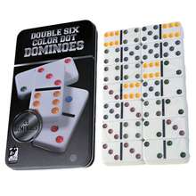 Christmas Double Six Color Dot Dominoes In Collectors Tin Box Black - Multicolor - View 6