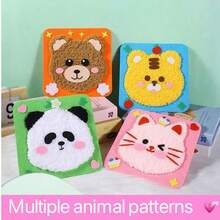 1/3/12pcs Perlengkapan Jahit Tema Hewan untuk Pemula - 4pcs Alat dan Bahan, Set Pembuatan Boneka dan Dekorasi Buatan Tangan Kreatif - MultiWarna - View 5