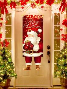 Santa Claus On Red Background