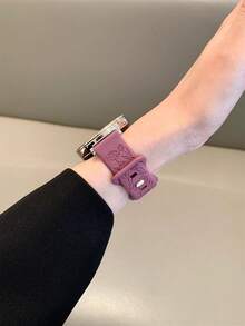 1 条 18 毫米/20 毫米/22 毫米硅胶表带，兼容三星 Galaxy Watch 3/4/5/6 40 毫米 44 毫米经典 43 毫米 47 毫米，兼容华为 GT5 GT4 GT 3/2 46 毫米，男士女士 - 煙紫色 - 查看 4