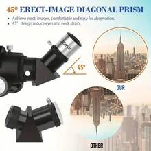 TAIMASI 150X High Light Monocular Astronomy Telescope, 70mm Aperture 300mm Refractor Telescope Portable, 3 Eyepiece & 3X Barlow Lens, For Star Nebular Viewing, Camping Nature Viewing, Education & Exploration | Multi-Coating, Wireless Remote, AZ Mount, Phone Adapter | Ideal Gift For Family, Friends, Adults, Astronomy Beginners, Christmas, Birthday Party - 白色 - 查看 8