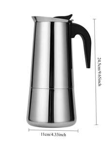 2/4/6/9/12 tazas Cafetera de acero inoxidable, cafetera espresso de 100-470 ML, cafetera moka para el hogar, la cocina, el campamento, regreso a la escuela