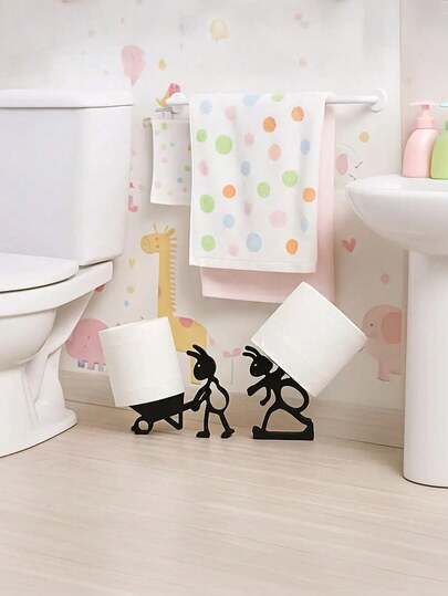 1 pieza Soporte de papel higiénico simple y práctico - Diseño moderno y lindo con forma de hormiga con un patrón de animal alegre. Este estante de papel higiénico de moda agrega un toque de humor y estilo a tu espacio de baño, adecuado para la decoración del hogar y el baño de la oficina.