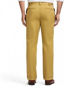 IZOD Men's American Chino Double Pleated Classic Fit Pant - 卡其色 - 查看 7