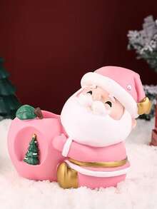 Cute Santa Claus Piggy Bank, Christmas Theme Money Box For Kids, Cartoon - Style Resin Coin Bank, Festive Decoration & Savings Toy - Multicolor - View 8