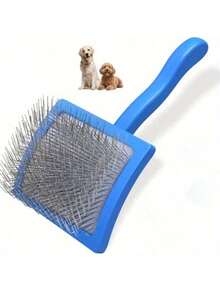 1pcsDeluxe Dog Groomer: Effortless Shedding Comb & Soft Massage For A Healthy, Happy Pet - Red - View 8