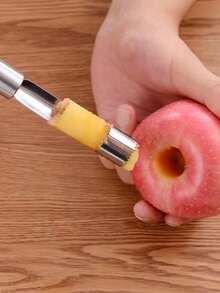 1pc Stainless Steel Fruit Corer, Silver Apple Core Remover Tool, Multifunction Kitchen Utensil