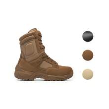 Men's Military Side Zipper Tactical Work Boots Hiking Motorcycle Combat Boots - 棕色 - 查看 6