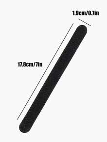 50 件装专业双面指甲锉 100/180 号指甲锉 砂纸板 黑色美甲修脚工具和指甲缓冲锉 - 黑色 - 查看 9