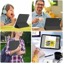 Compatible With IPad (A16) Case/IPad Pro Air /1/2/3/4/5/6/7/8/9/11/10th Generation Case [10.2/10.9/9.7/11-Inch 2025/10.9 Inch 2017/2018/2019/2020/2021/20222024] , Trifold Stand Smart Cover With Soft TPU Back,Auto Wake/Sleep(Balck) - Black - View 6