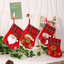 1pc Christmas Tree Sock Hanger, Cartoon Santa Claus, Snowman, Deer, Bear Socks, Children's Gift Candy Bag, Holiday Gift Packaging Bag, Christmas Socks For Decoration And Gift Storage Christmas Decorations Winter Room Decor Christmas Decorations Home Christmas Gifts Christmas Decor