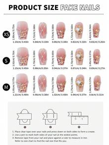 Bộ 10 móng tay giả ngắn thủ công, dụng cụ làm móng mùa hè, móng tay dài đi biển cho nữ và bé gái, móng tay giả đầu Pháp hình quả hạnh nhân thời trang có thể tái sử dụng cho giáo viên, học sinh, văn phòng, du lịch, công sở thanh lịch - Nhiều màu - Xem 9