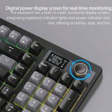 Acer OKW 222 三模鍵盤 智慧電量顯示器 有線/藍牙/2.4G三模連接 90鍵緊湊佈局 輕音按鍵辦公遊戲通用 黑色 - 黑色 - 查看 2