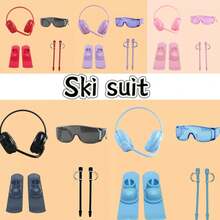 1 Set 15-17cm Winter Skiing Series Accessories, Clothes Compatible With LABUBU Dolls Generation 1-3, Suitable For LABUBU Doll Party And Gathering (Clothes Only)